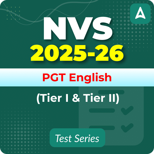 NVS PGT English (Tier I & II) Mock Test 2025